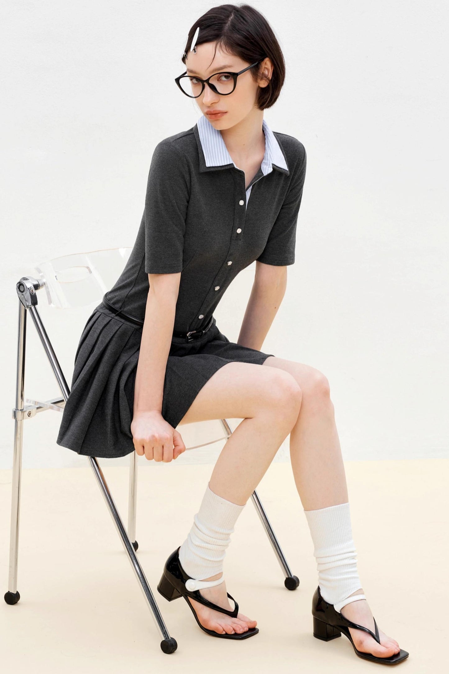 Summer Colorblock Polo Dress