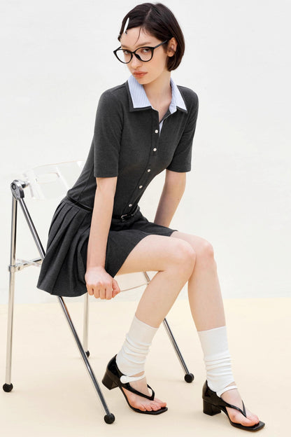 Summer Colorblock Polo Dress