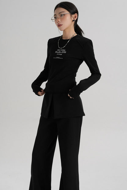 Letter Crew Neck T-Shirt