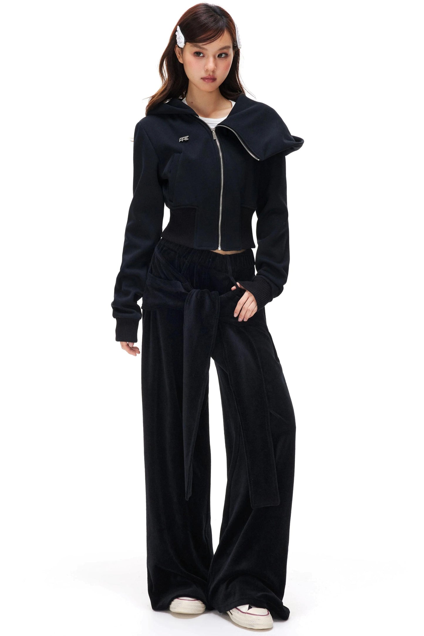 Diagonal Placket Fleece Jacket