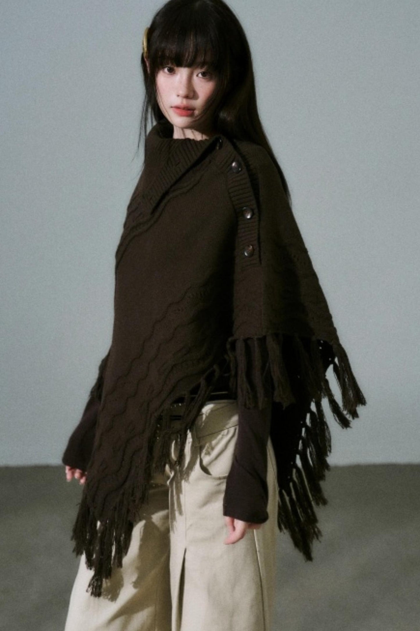 Lost Forest Wool Shawl Cape