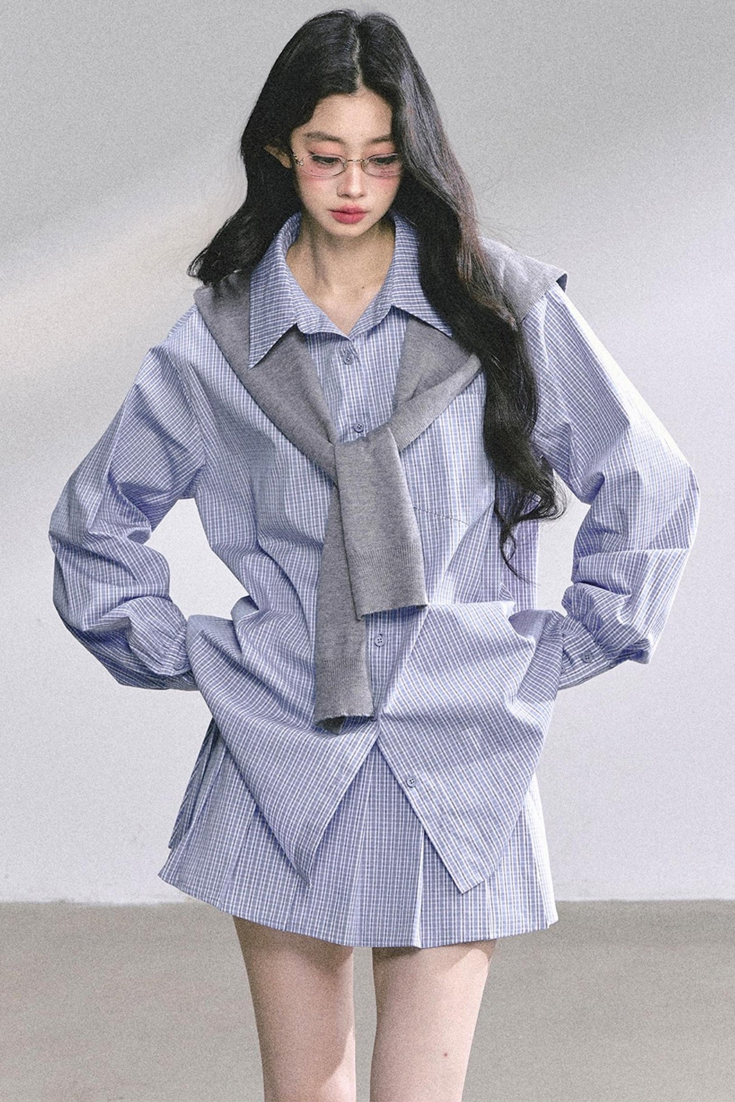 Autumn Plaid Suit Set-Up