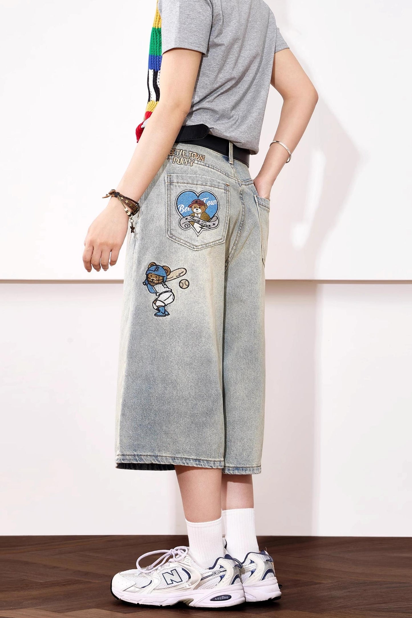 High-Waisted Denim Shorts