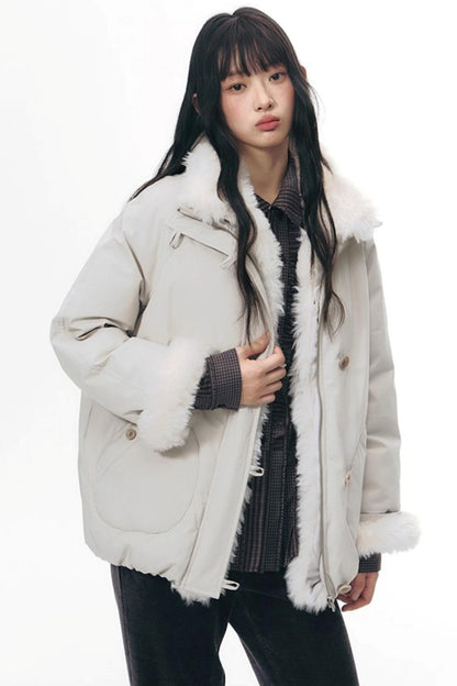 Detachable Fur Collar Cotton Jacket