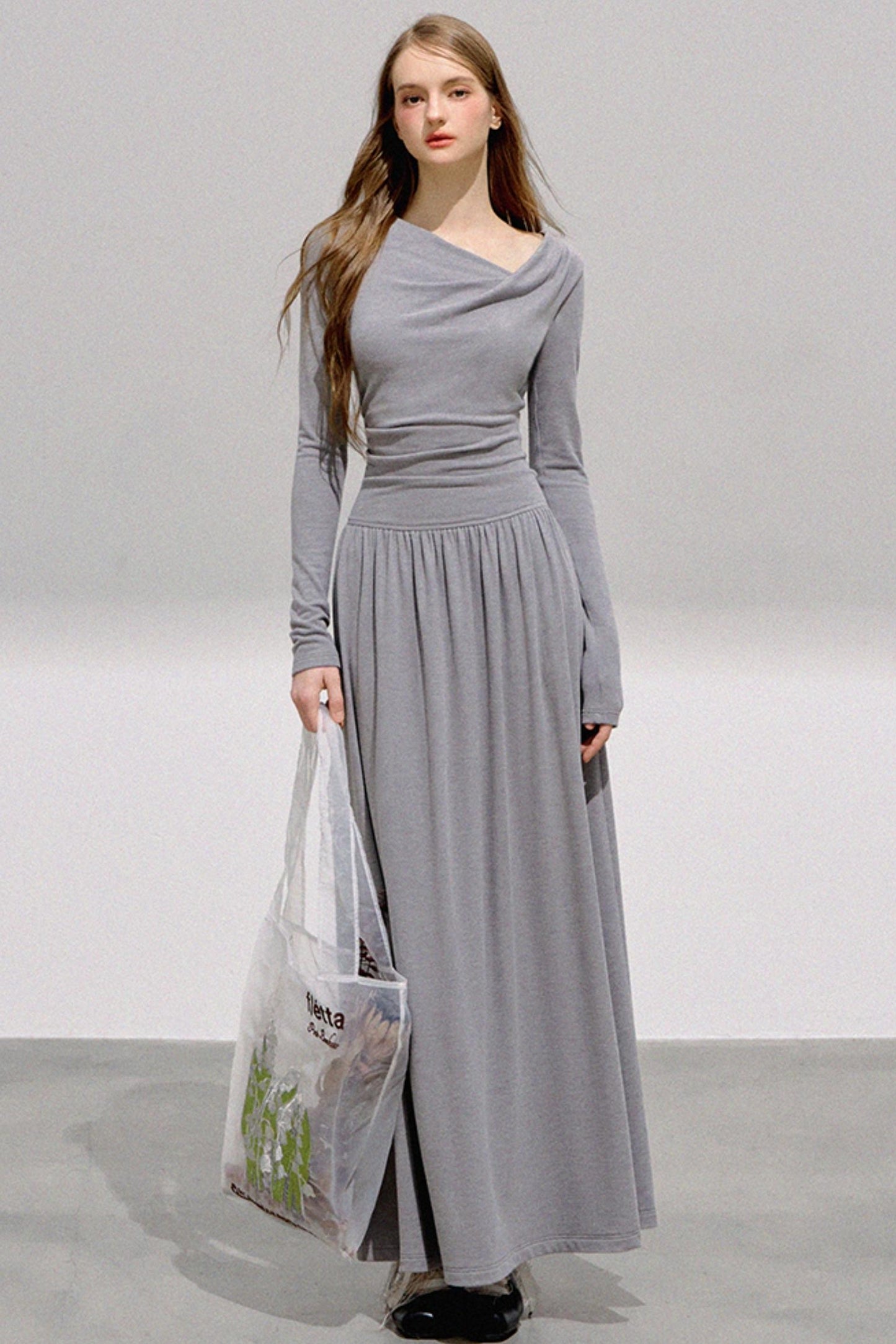 Gray Goddess Swing Dress