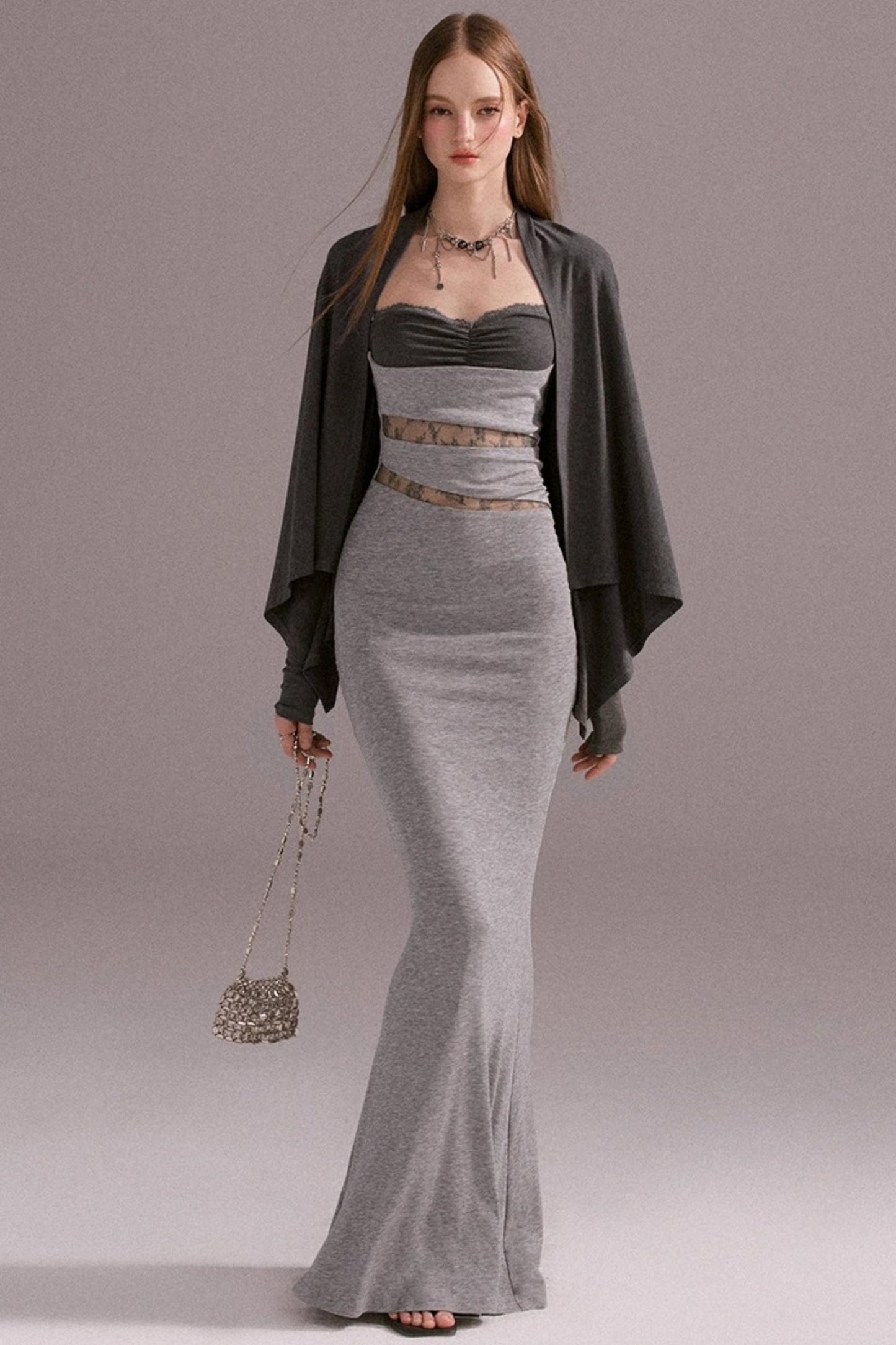 Hot Girl Patchwork Suspender Dress