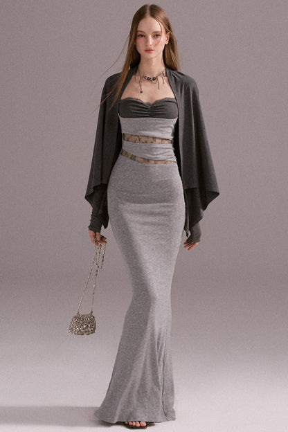 Hot Girl Patchwork Suspender Dress