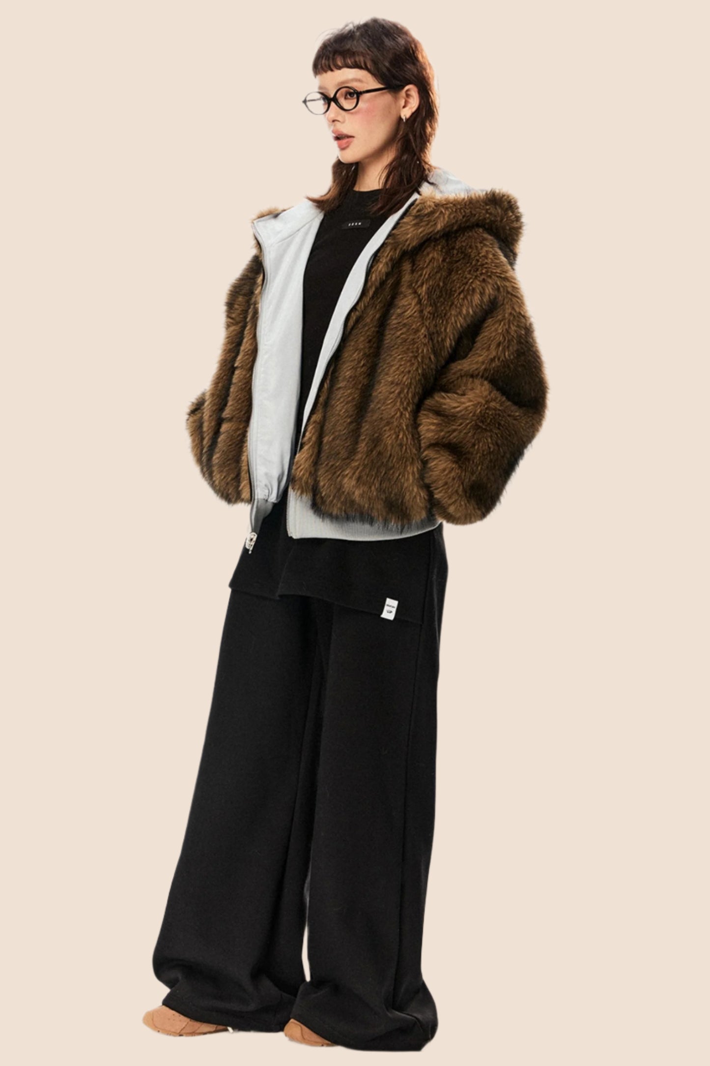 Fake Two-Piece Loose Sweatpants