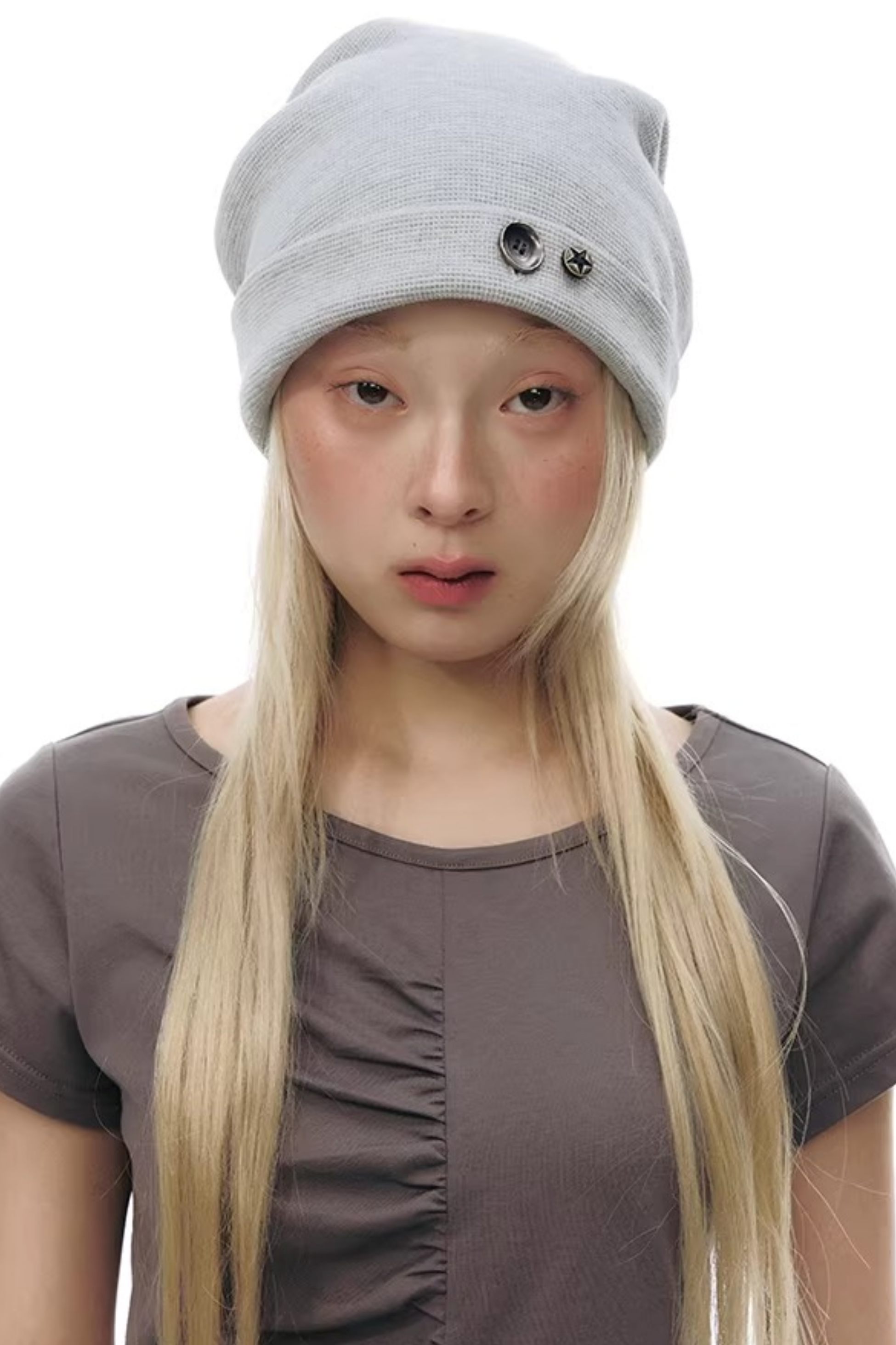 Waffle Knit Button Hat – UrbanSheek