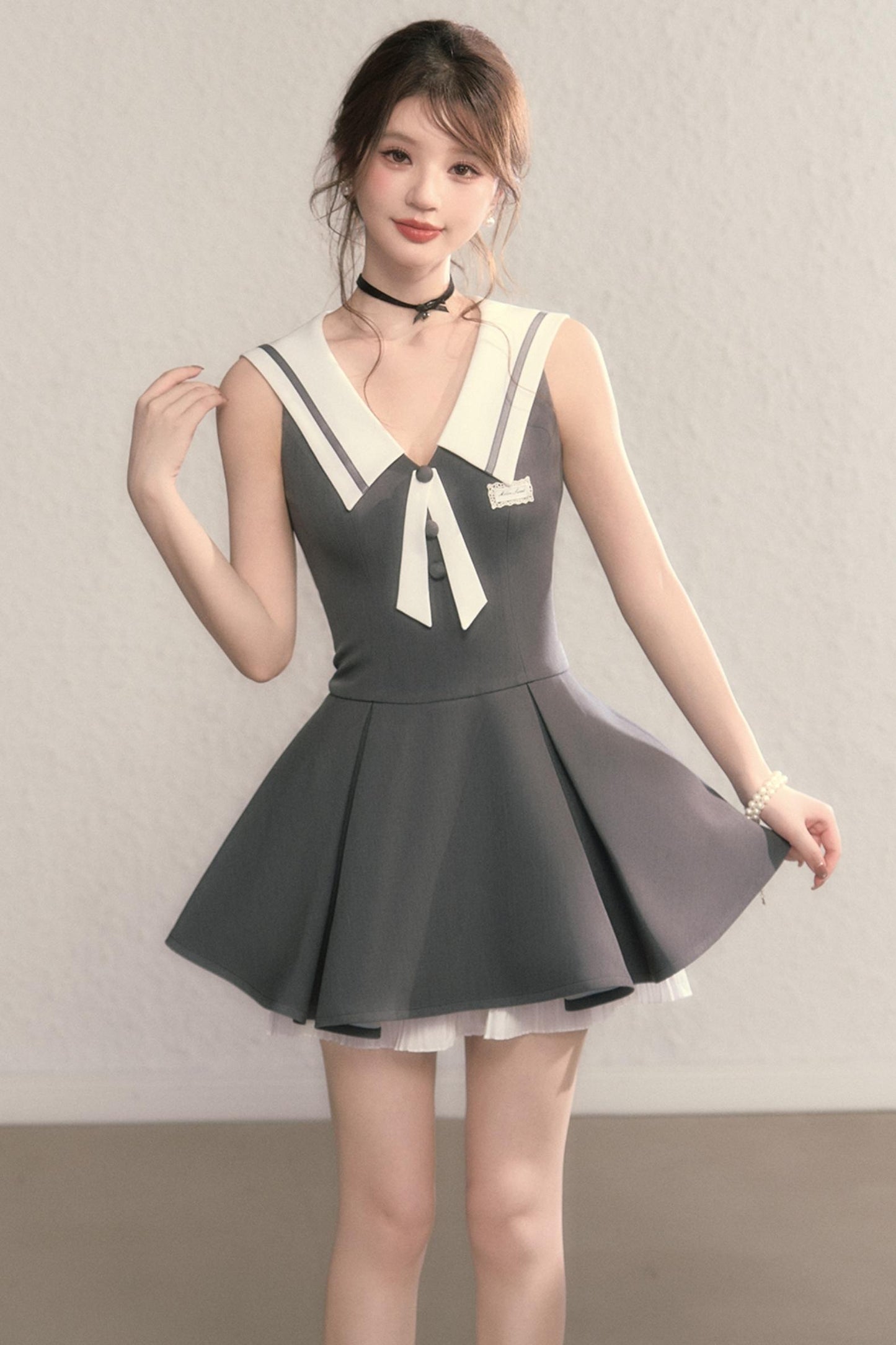 Gray Daughter Navy A-Line Dress