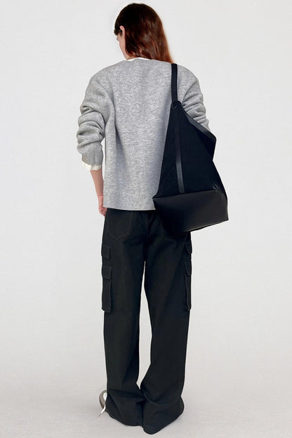 Classic College Style Wool Cardigan