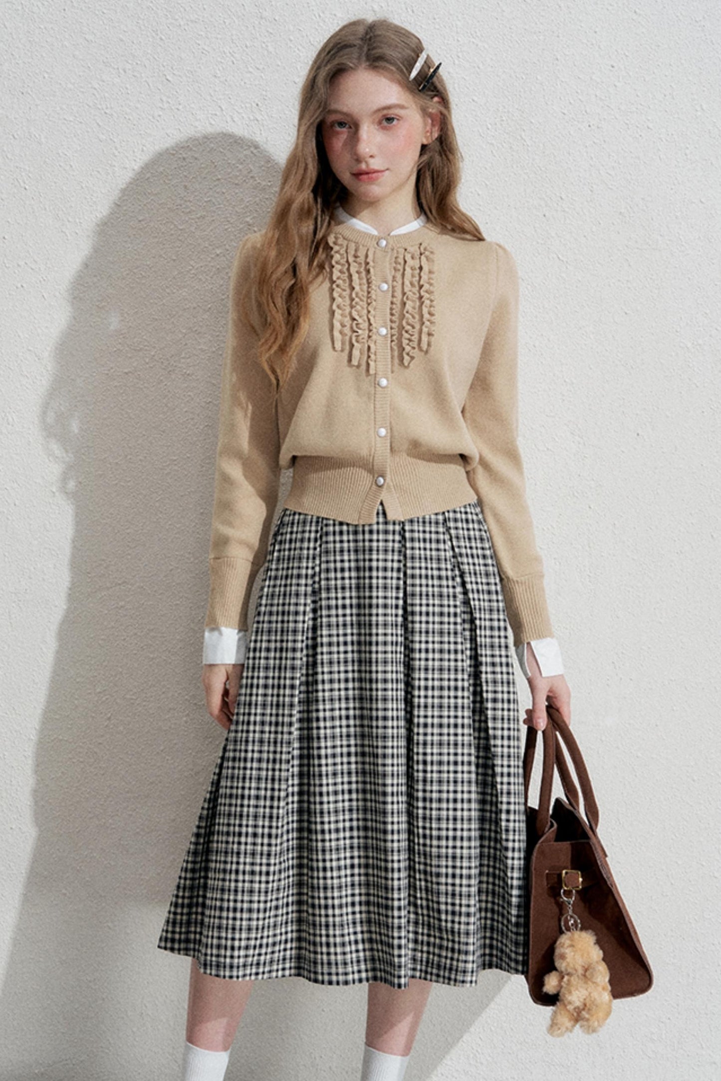 Autumn A-Line Plaid Skirt