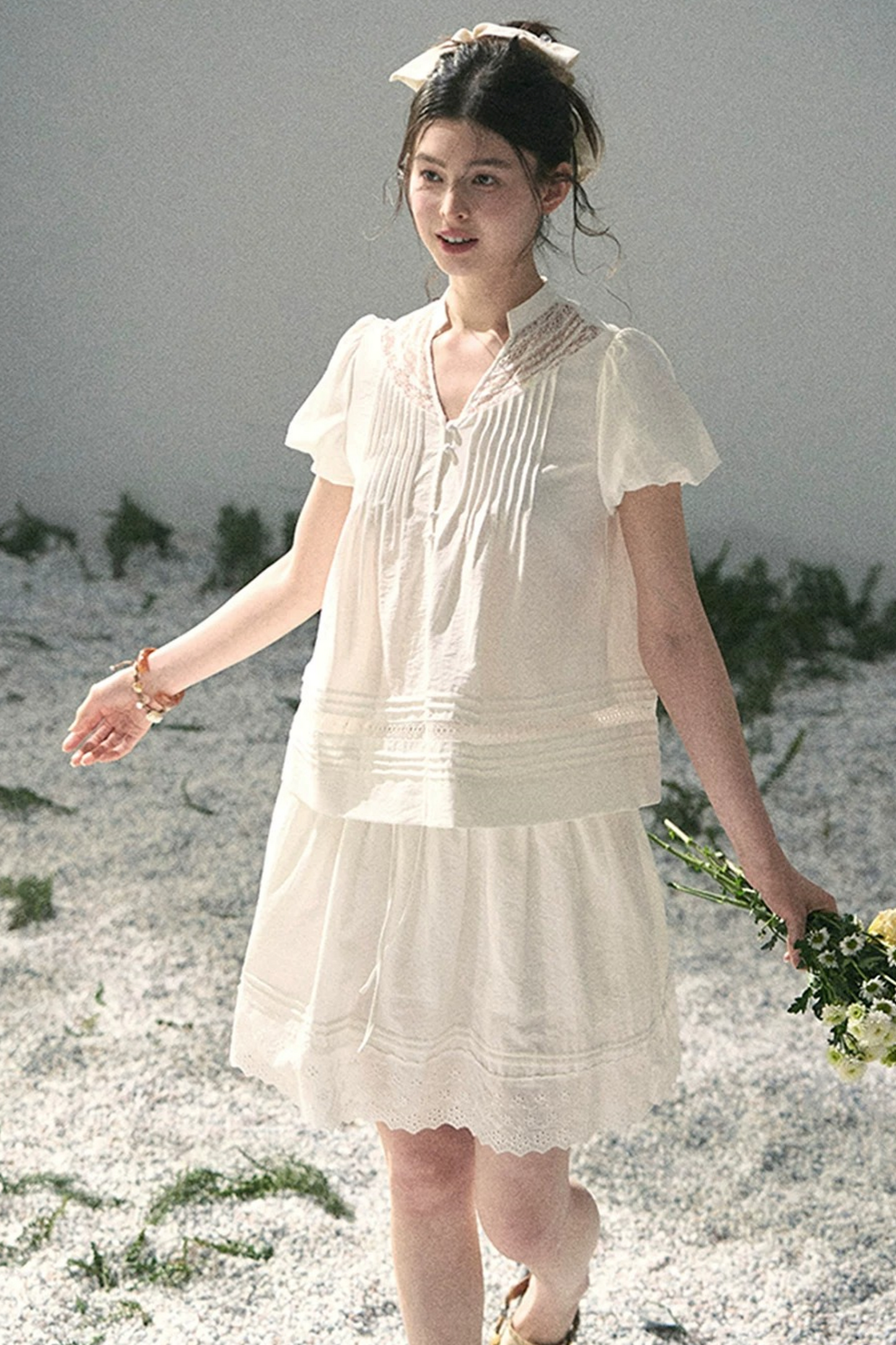 Moonlight Lace Top Two-Piece Set-Up
