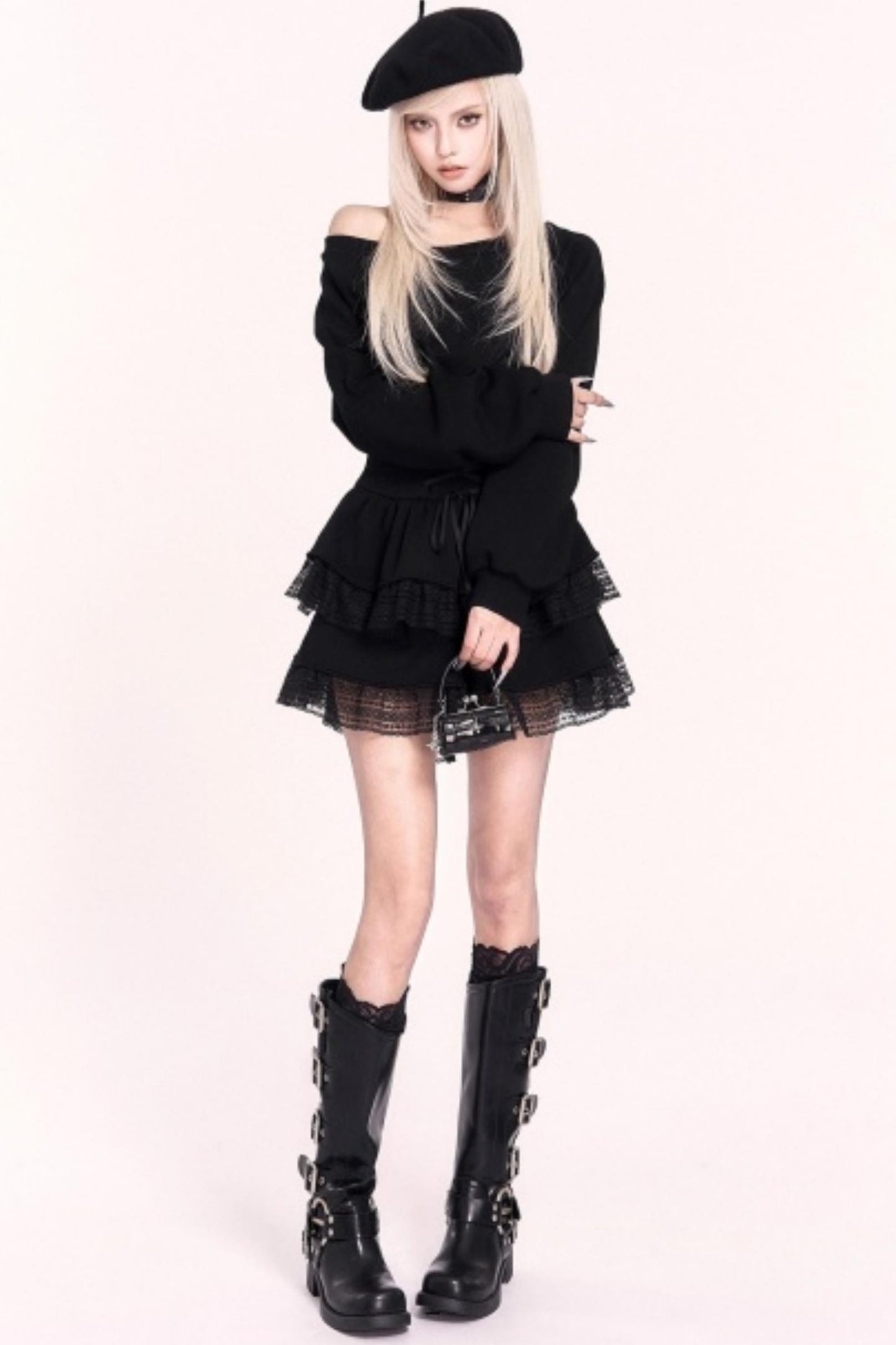 Hot Japanese Sweetheart Lace Skirt