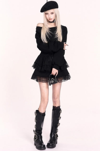 Hot Japanese Sweetheart Lace Skirt