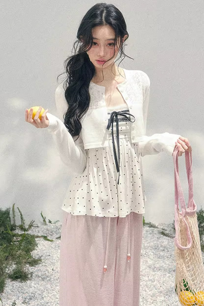 Polka Dot Lace Top Set-Up