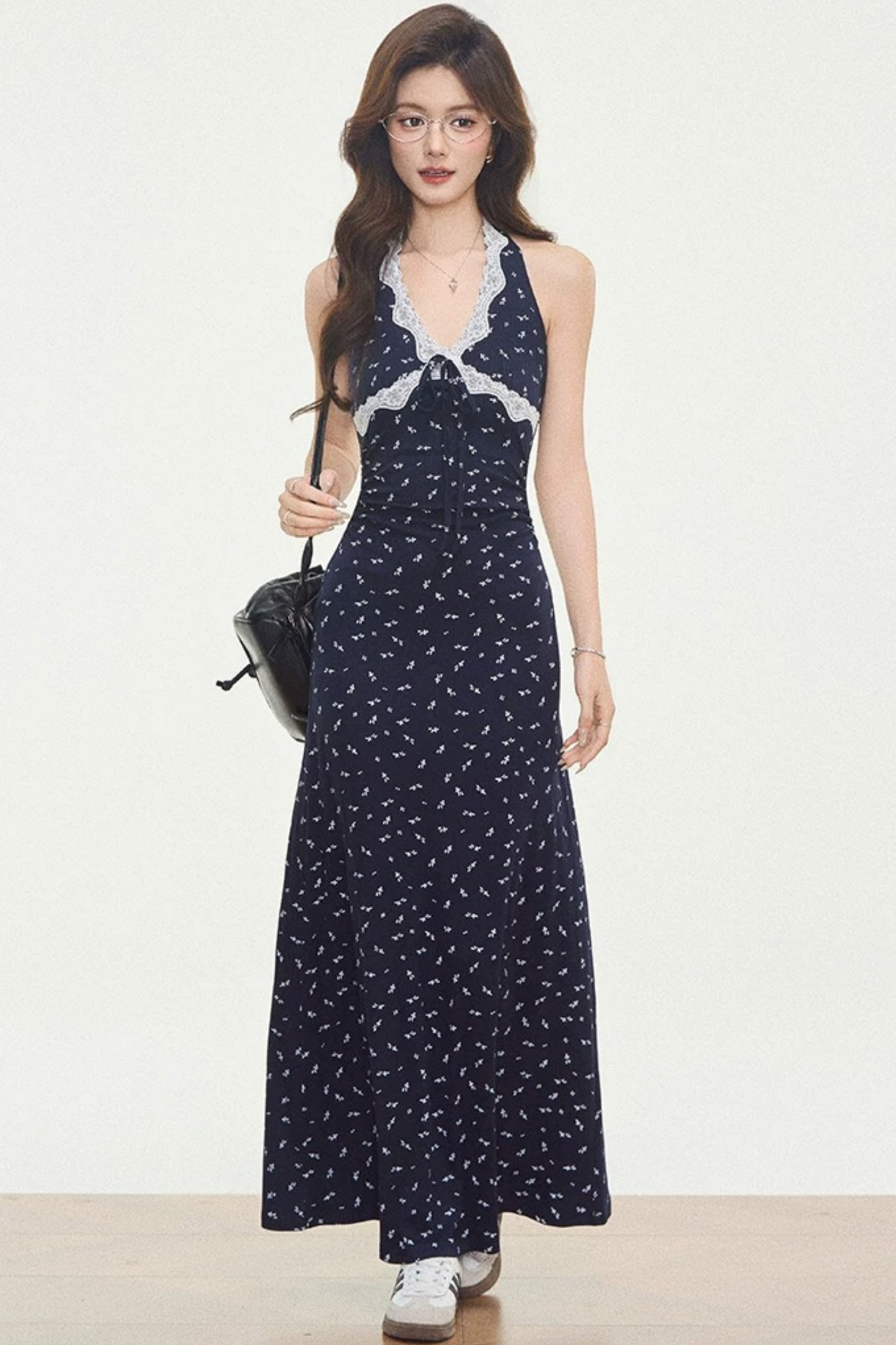 Lace Knit Dress Cardigan Set-Up