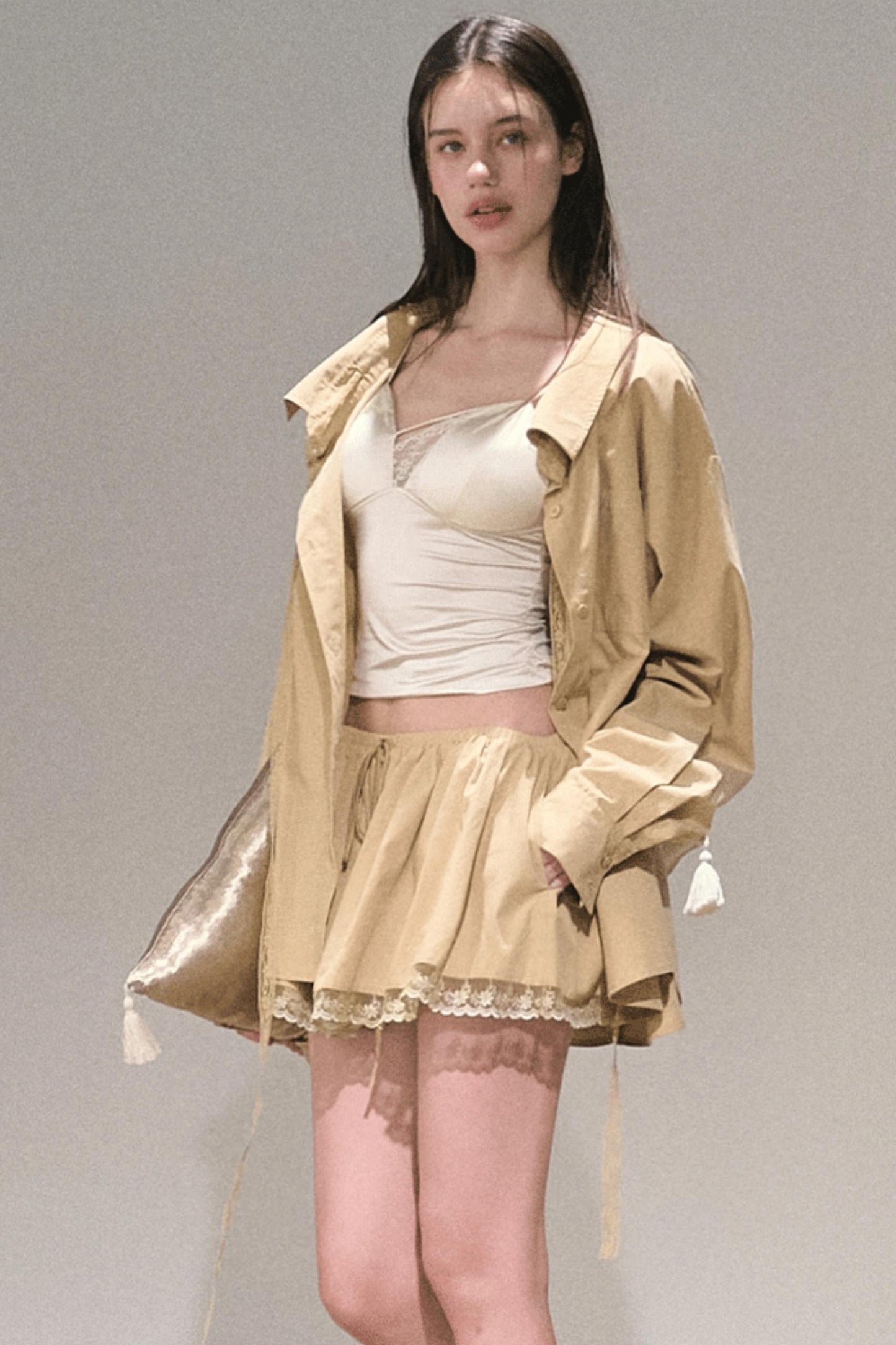 Fantasy Season Sling-Shoulder Shirt Skirt Set-Up