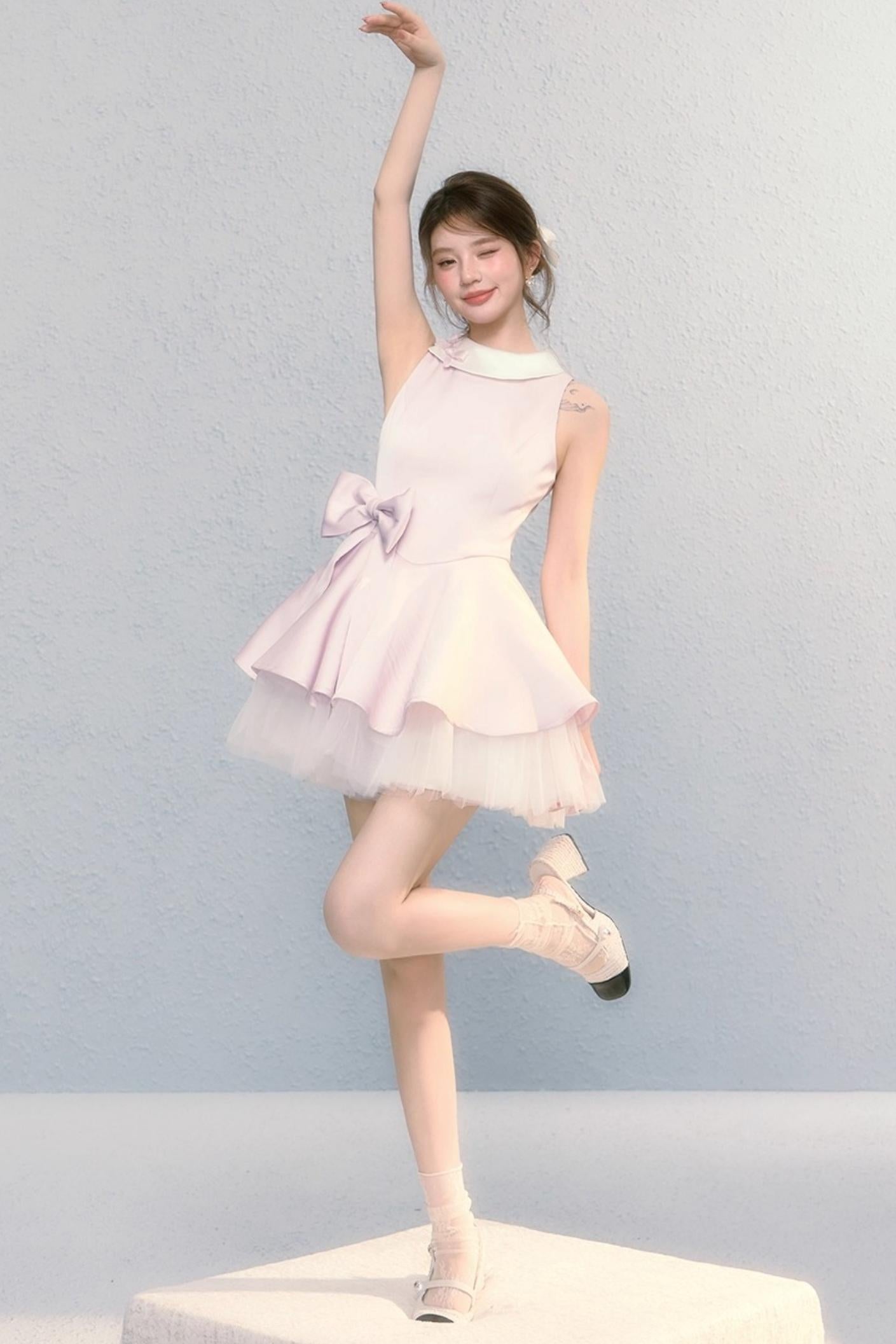 Fugitive Princess Mesh Panel Ballet Dress