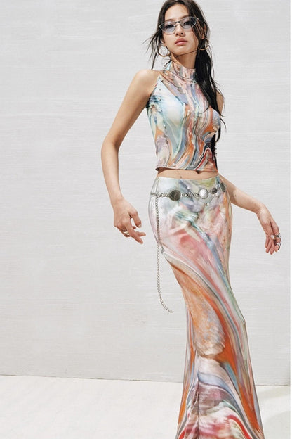 Original Moon Sea Vest Skirt Set