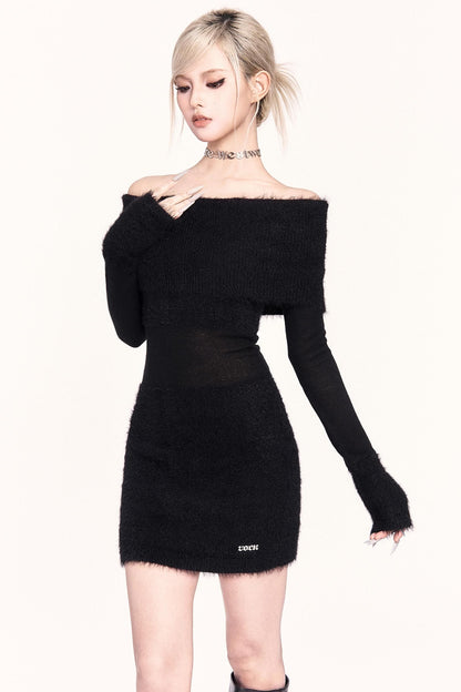 Alluring Knit Sweater Dress