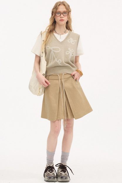 Dot Embroidery Knitted Vest