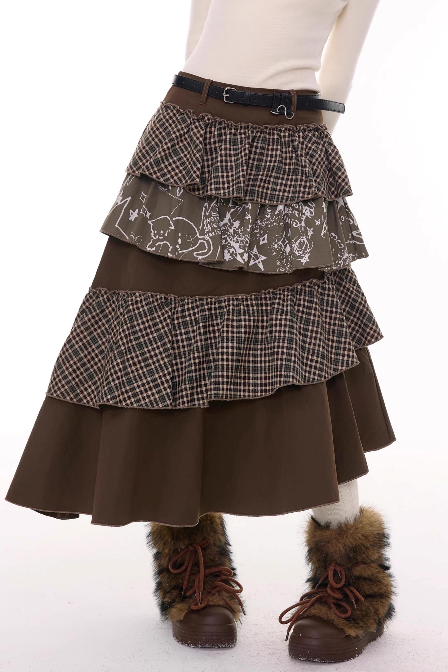 Autumn Winter High-Waisted Slimming Skirt