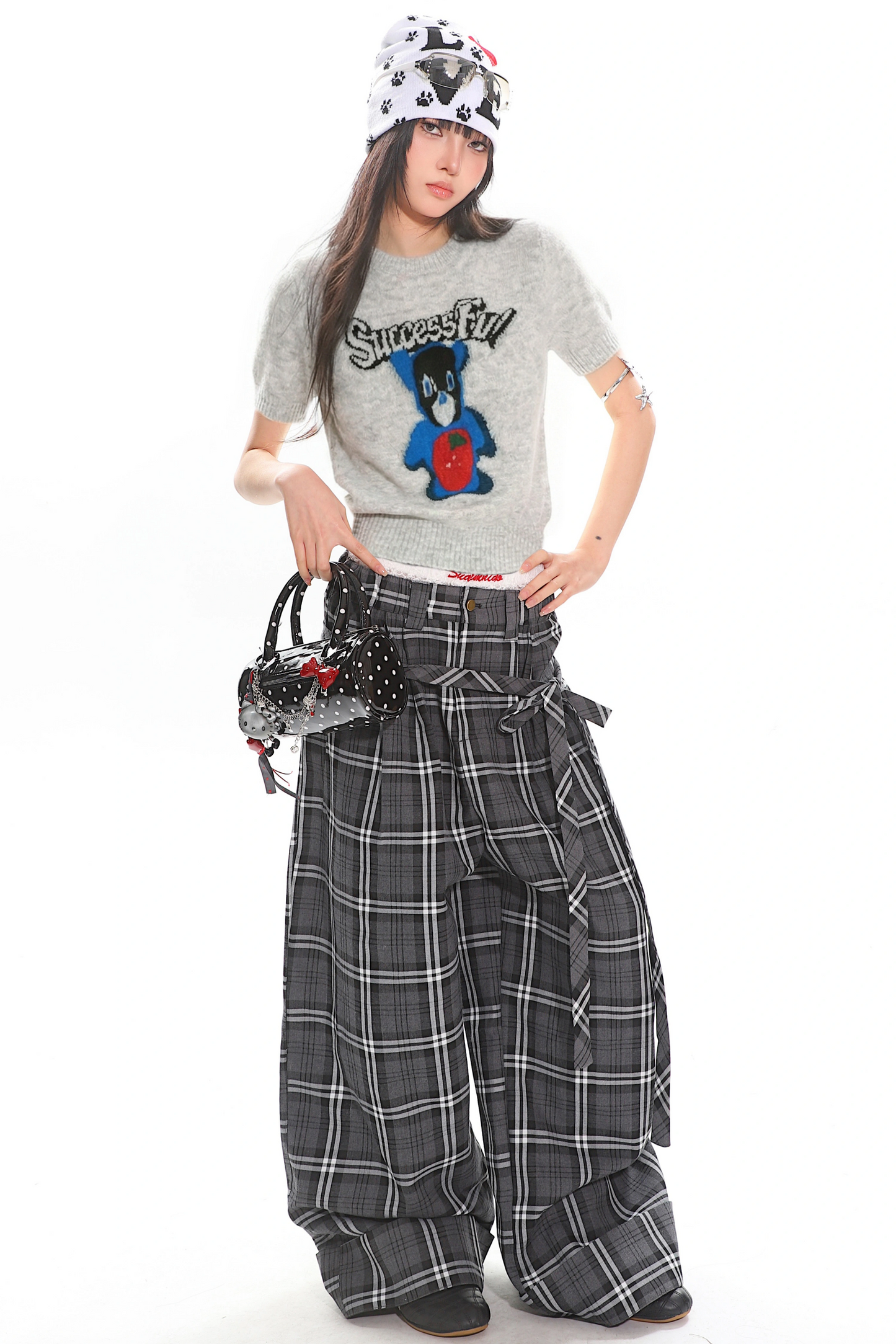 Korean Cartoon Bear Knit Top