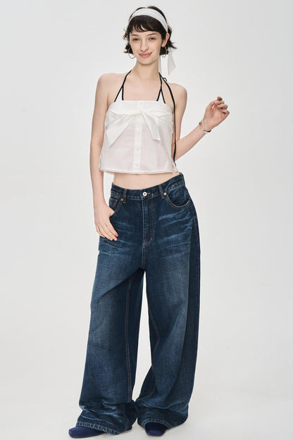 Textured Denim Jeans