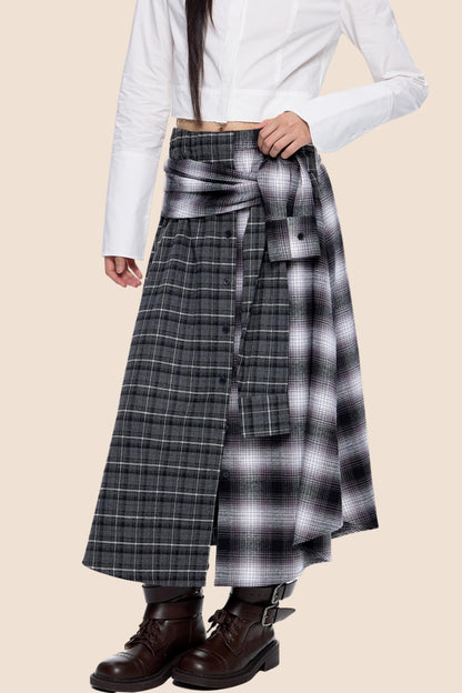 Autumn A-Line Gray Skirt