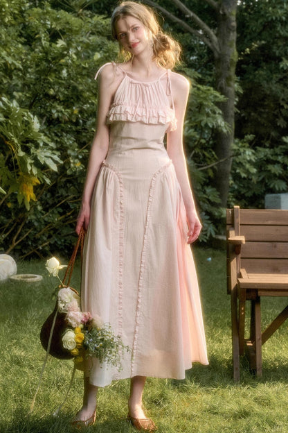 Rose Sea Halterneck Long Skirt