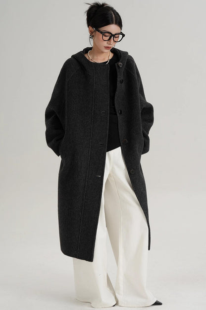 Temperament Long Wool Jacket
