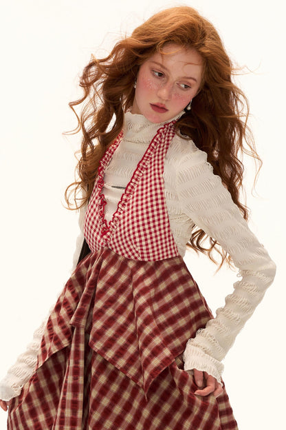 Red Layered Spice Girl Top