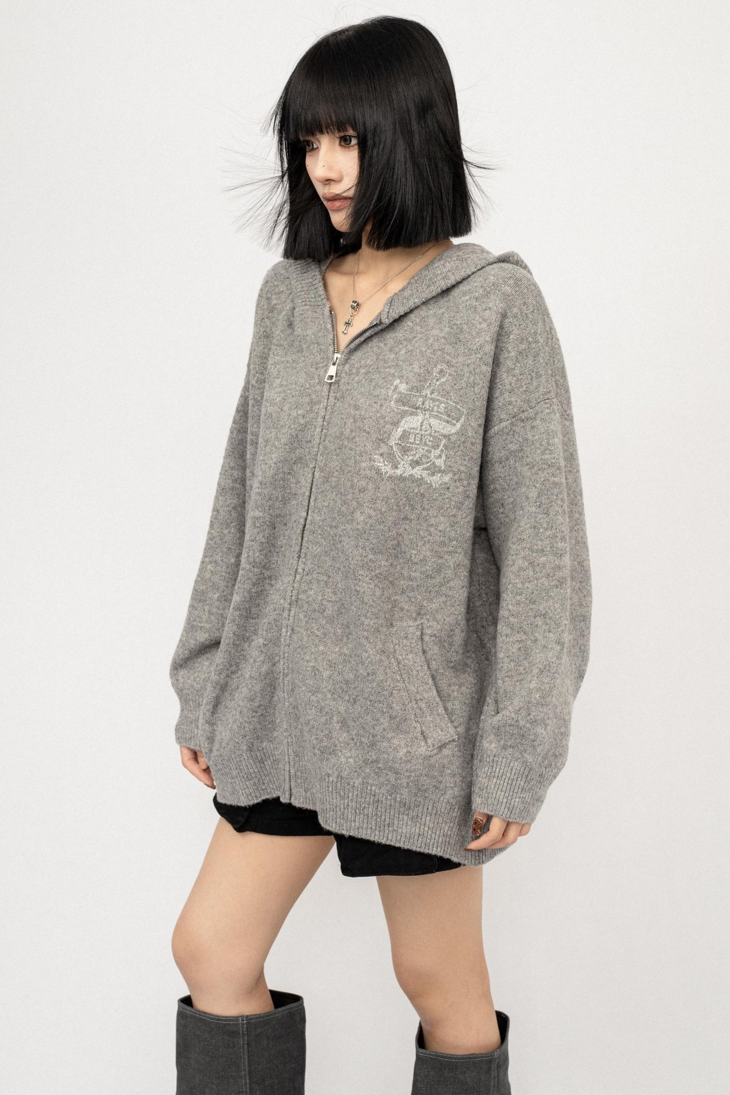 Autumn Hooded Baggy Top