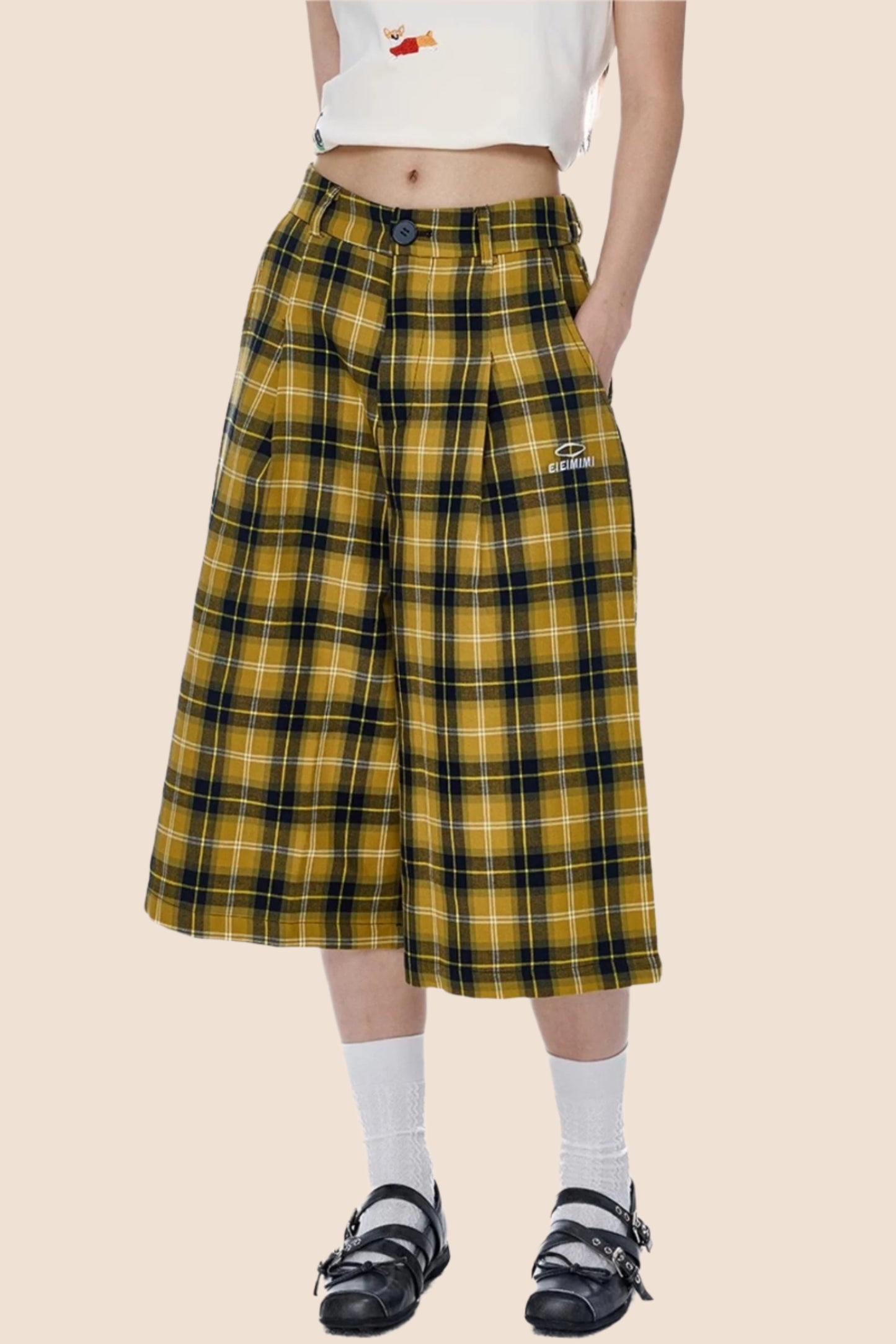 American Plaid Cropped Pants