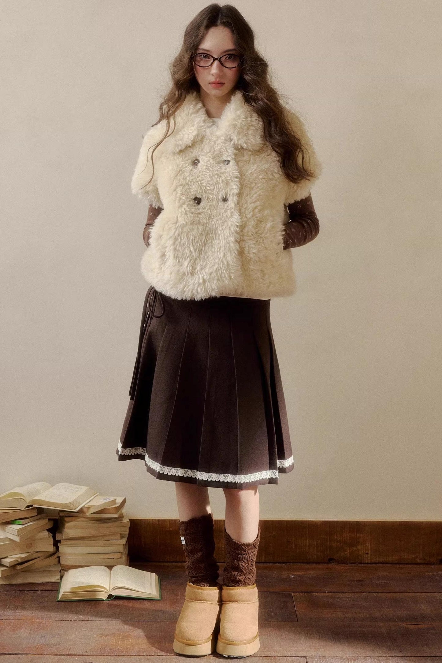Baby Doll Collar Fur Jacket
