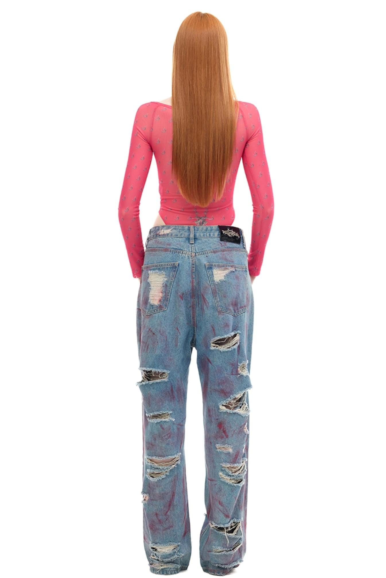 Earth Powder Coated Jeans Pants