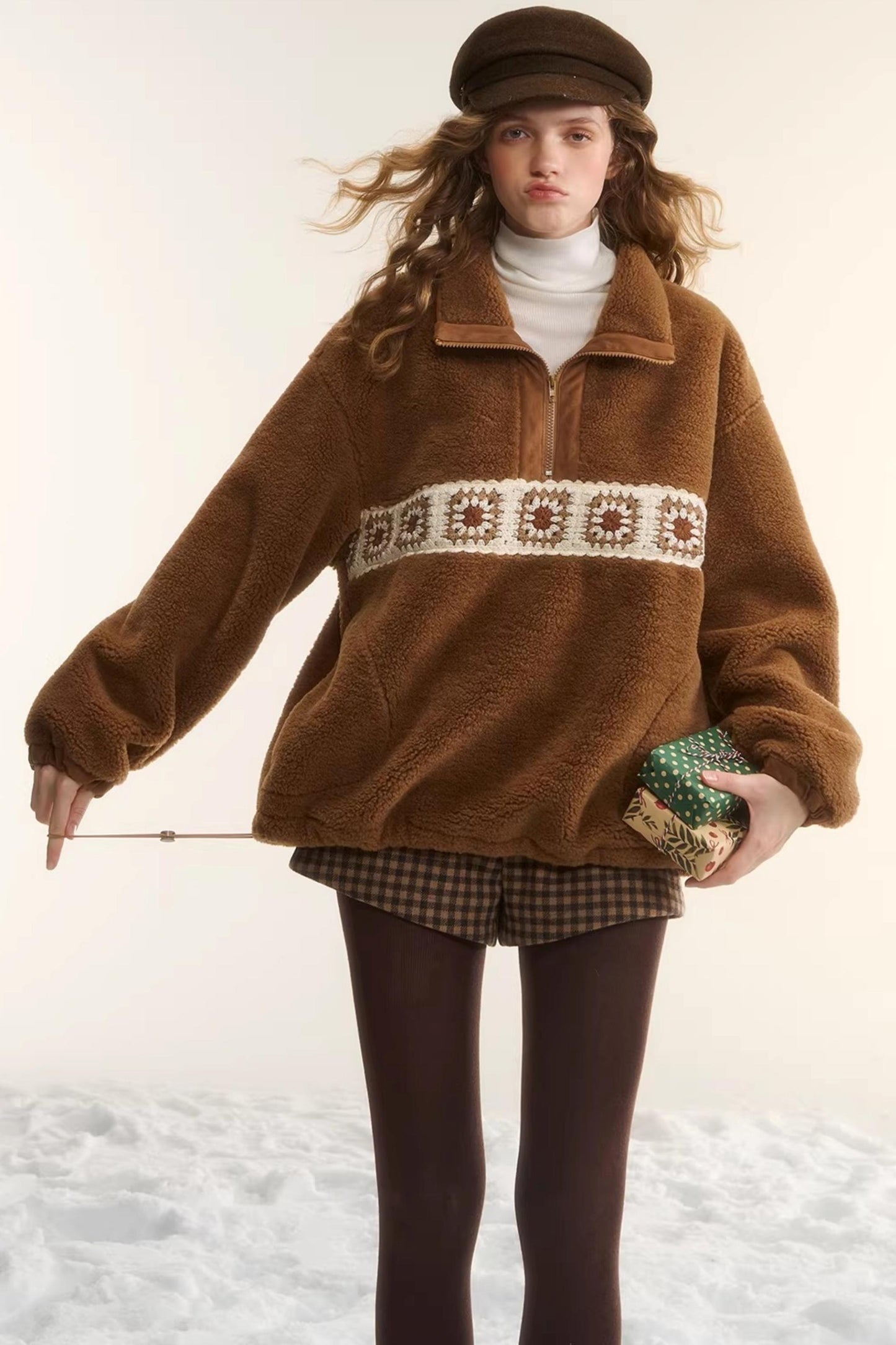 Crochet Floral Patchwork Jacket