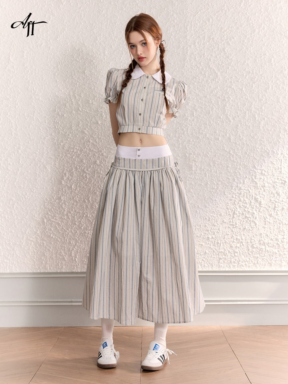 ORIGINAL DOLL COLLAR SHIRT MAXI DRESS SET-UP