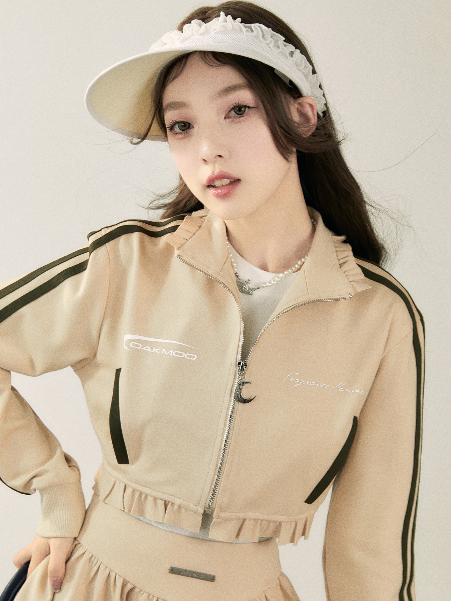 Thickened Crop Top Jacket Set