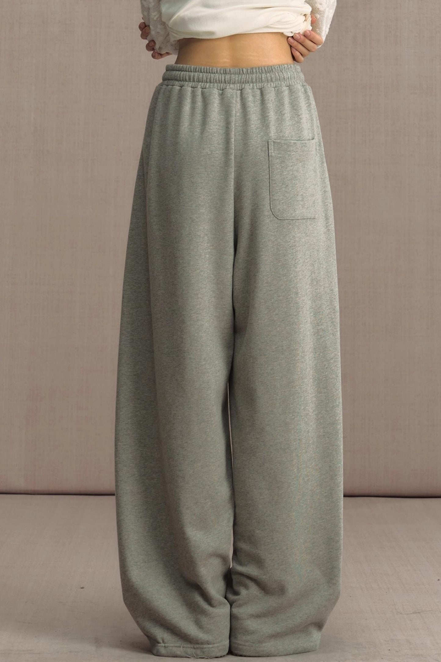 High-Waisted Knitted Wide-Leg Pants