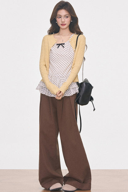 Knitted Cardigan and Dress Set-Up