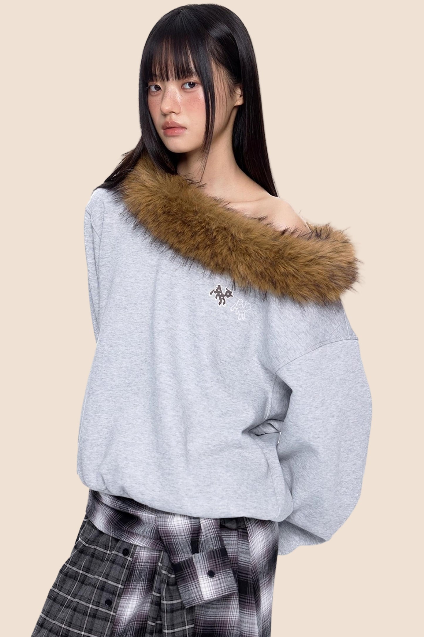 One-Shoulder Sweatshirt