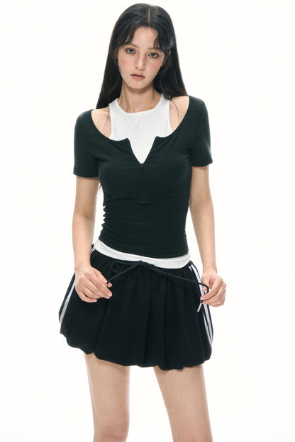 Shoulder Slim T-Shirt