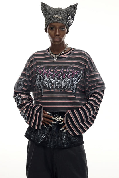 Striped Two Piece T-Shirt Set