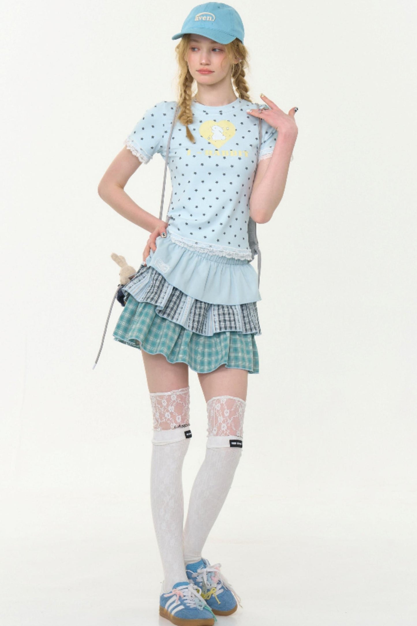 Retro Plaid High-Waisted Skirt