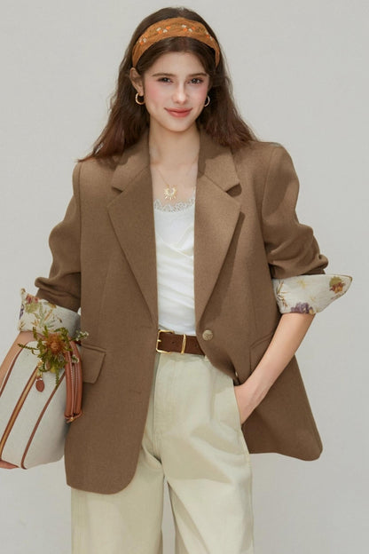 Jacquard Woolen Coat