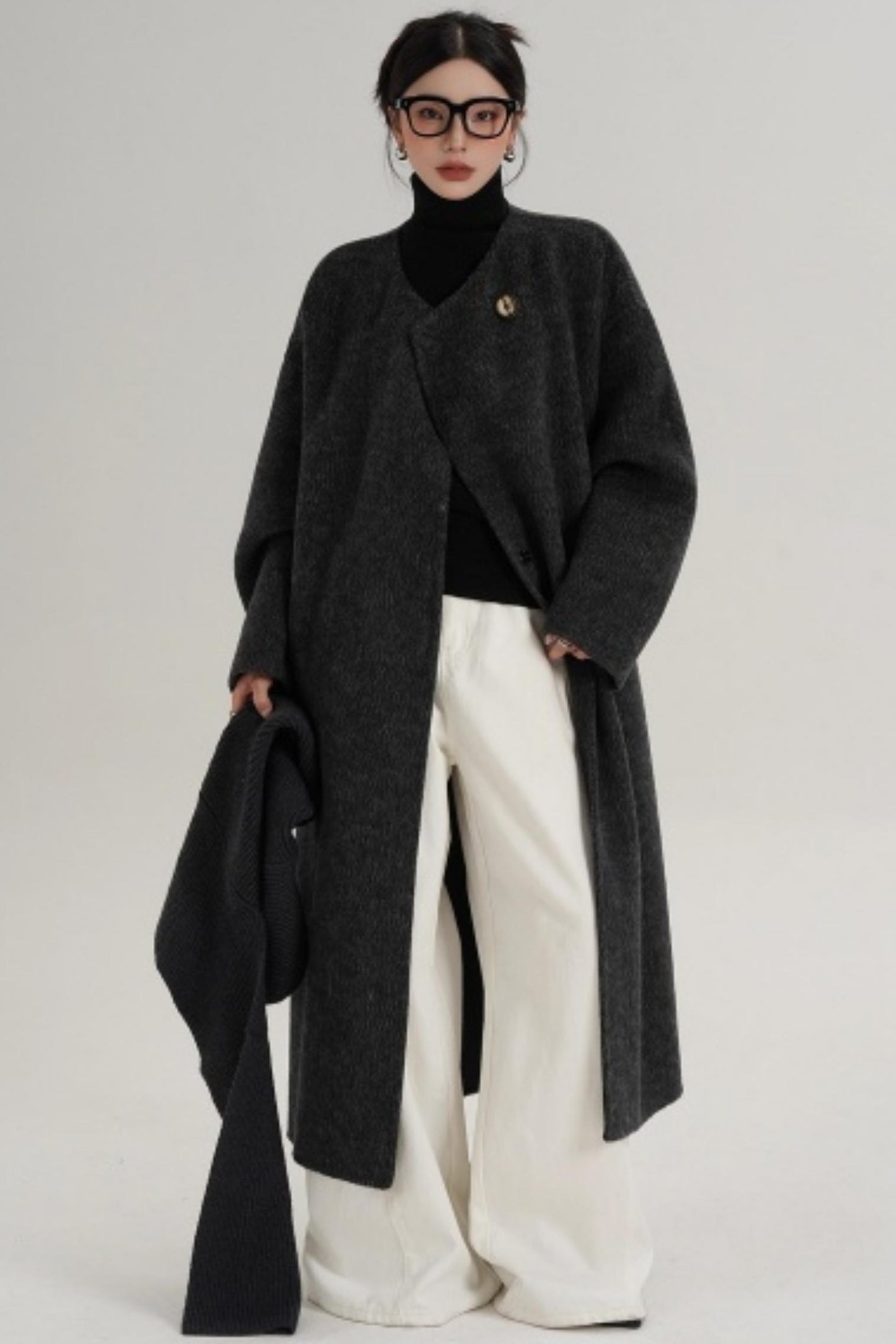Hooded Double-Sided Wool Coat
