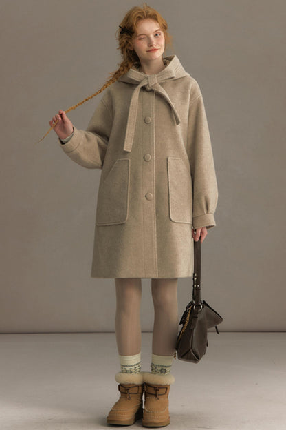 Snow Night Hooded Woolen Jacket