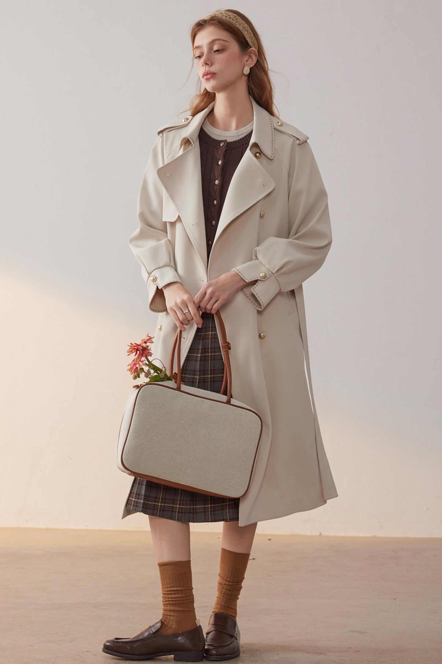 Lapel Trench Coat